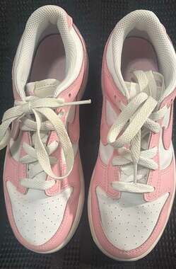 Nike Dunk Low Preschool Girls' Shoes - White/Pink Glaze